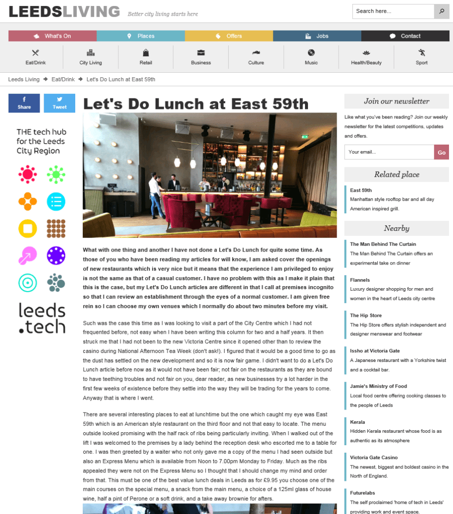 Lets do lunch article